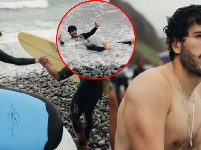Sebastián Yatra en Lima: cantante colombiano se luce surfeando en las playas de Miraflores