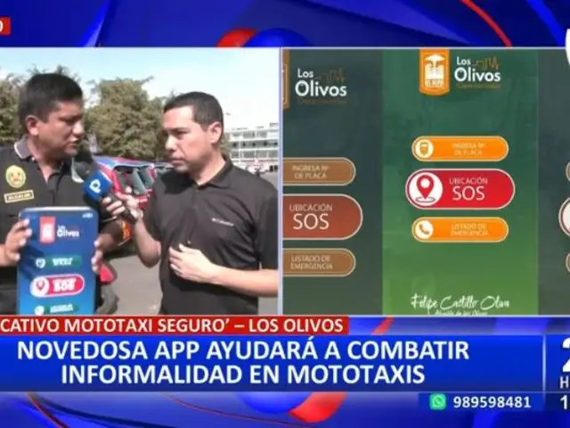 "Mototaxi Seguro": Novedoso aplicativo permitirá combatir la informalidad en mototaxis de Los Olivos