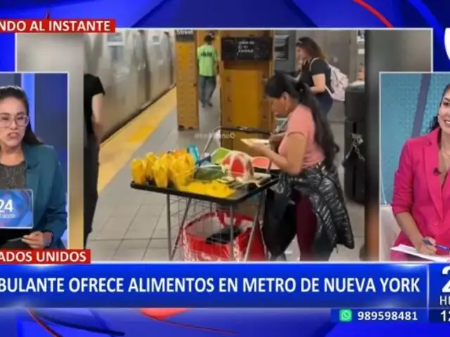 Estados Unidos: Captan a ambulante vendiendo frutas en el metro de Nueva York