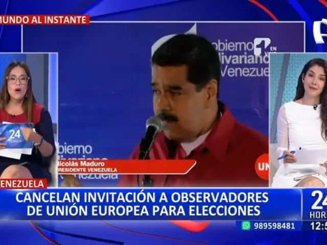 Venezuela cancela invitación a observadores electorales de la Unión Europea