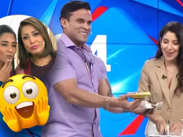 Christian Domínguez le lleva EN VIVO pastel de papa a Paola Moreno: ¿Cuál fue la reacción de Karla Tarazona?