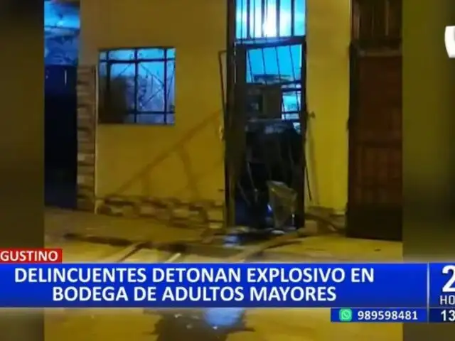 El Agustino: Delincuentes detonan explosivo en bodega de adultos mayores