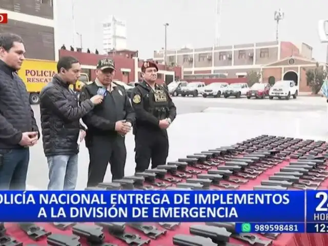 Cercado de Lima: Entregan implementos a la División de Emergencia de la PNP