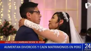 Aumentan los divorcios y disminuyen las uniones civiles en Perú