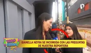 Gianella Neyra se incomoda con las preguntas de nuestra reportera: "No tengo nada que contestar"
