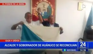 Gobernador y alcalde de Huánuco se reconcilian tras fuerte altercado