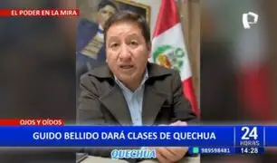 Guido Bellido anuncia que dictará clases de quechua