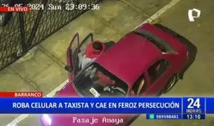 Barranco: Capturan a delincuente que robó celular a taxista por aplicativo