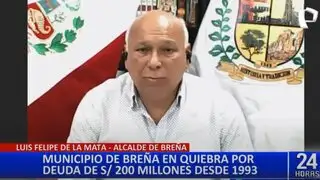 Municipio de Breña tiene deuda de más de 200 millones de soles acumulada desde 1993