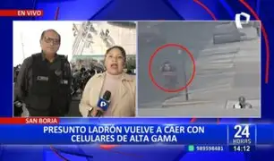 San Borja: Presunto ladrón vuelve a caer con celulares de alta gama