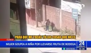 Cusco: Mujer golpea y jalonea a niña por llevarse una fruta de su bodega