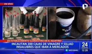 El Agustino: Incautan 200 cajas de vinagre y sillao insalubres
