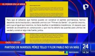 "Lo Justo" no va más: Partido de Flor Pablo y Marisol Pérez Tello se une a "Primero la Gente"