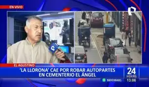 El Agustino: cae 'La llorona' por robar autopartes en el cementerio El Ángel