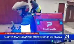 Pueblo Libre: Intervienen a motorizados que circulaban con unidades sin placas