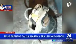 Falsa granada alarmó a vecinos de Surquillo: Artefacto hallado resultó ser un encendedor