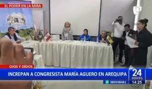 Arequipa: Congresista María Agüero es increpada por pobladores de Islay