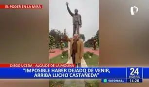 Alcalde de La Molina visita estatua de Luis Castañeda Lossio: "Imposible haber dejado de venir"