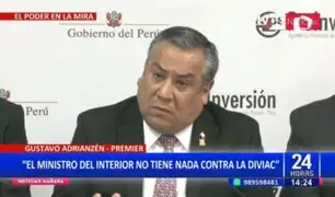 Gustavo Adrianzén: "El ministro del Interior no tiene nada en contra de la Diviac"
