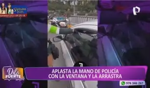 ¡El colmo! Taxista retiene mano de mujer policía con su ventana y se fuga arrastrándola