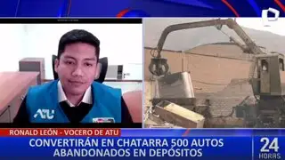 ATU anuncia plan de chatarreo de 500 autos abandonados en depósitos