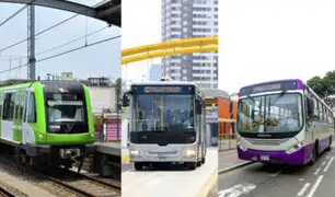 Conozca el horario de los servicios de transporte público en Lima y Callao por el feriado del 29 de junio