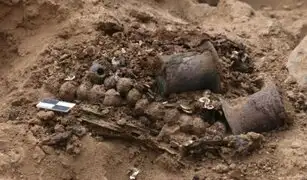 Hallan restos óseos de 11 individuos y ornamentos en conjunto amurallado de Chan Chan