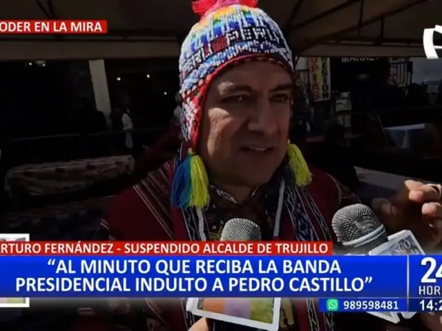 Arturo Fernández promete 'indultar' a Pedro Castillo si gana las elecciones del 2026