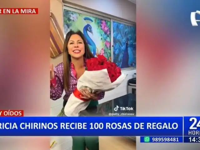 Patricia Chirinos recibe 100 rosas de regalo ¿Se trata de un pretendiente?