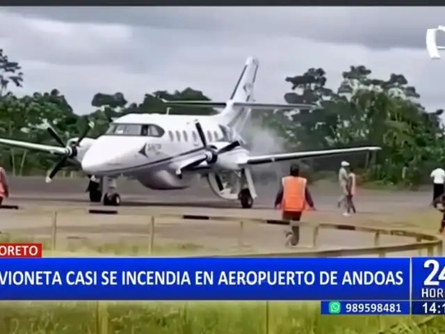 Alarma en Loreto: Avioneta casi se incendio al aterrizar en aeropuerto