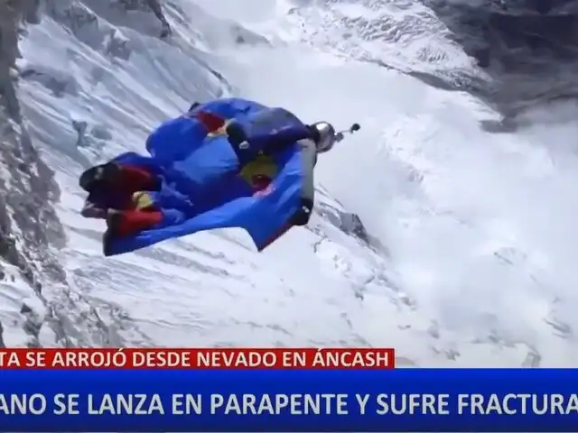 Áncash: turista italiano sufre accidente tras lanzarse en parapente en nevado Mateo