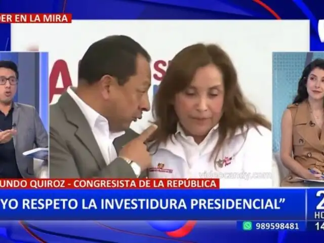 Segundo Quiroz niega haber amenazado a Dina Boluarte: "Yo respeto la investidura presidencial"