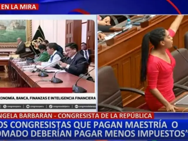 Rosangella Barbarán pide que se reduzca impuestos a congresistas que estudian