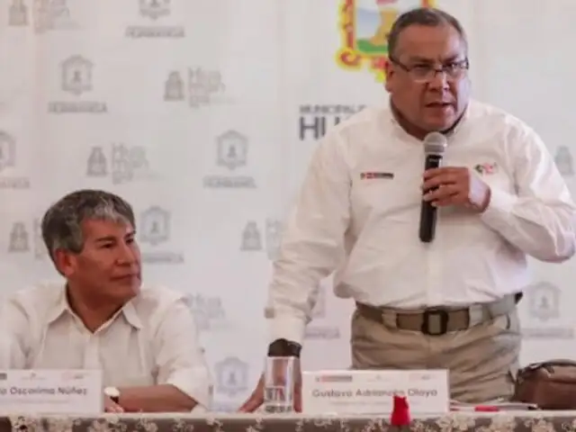 Wilfredo Oscorima y premier Gustavo Adrianzén se reunieron en Ayacucho