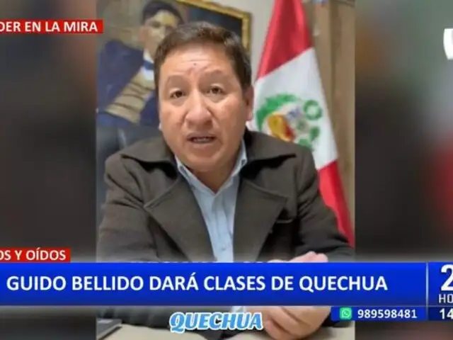 Guido Bellido anuncia que dictará clases de quechua