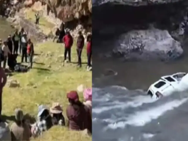 Accidente dejó un fallecido: conductor de minivan se despista y cae al río Mantaro en Junín