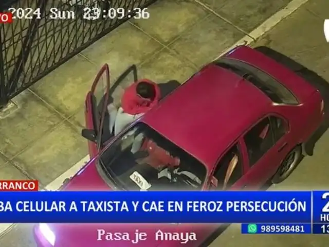 Barranco: Capturan a delincuente que robó celular a taxista por aplicativo