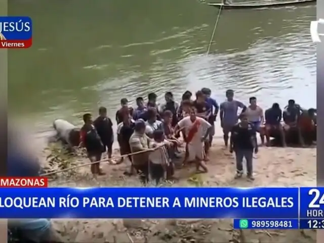 Comunidad Awajún bloquea río Comainas para frenar minería ilegal en Amazonas
