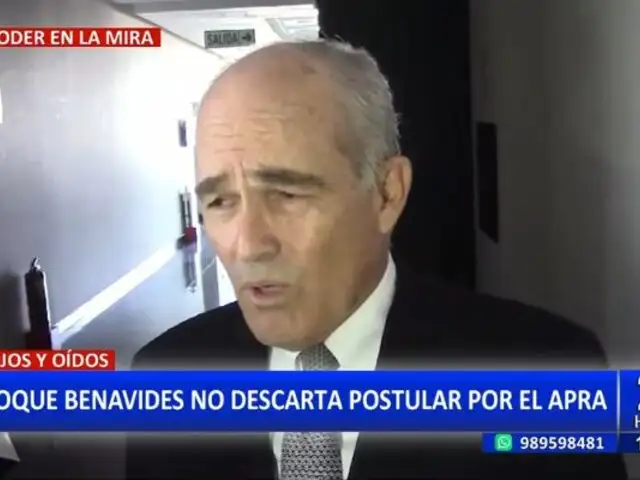 Roque Benavides no descarta postular por el APRA: "Lo haría en honor a Haya de la Torre"