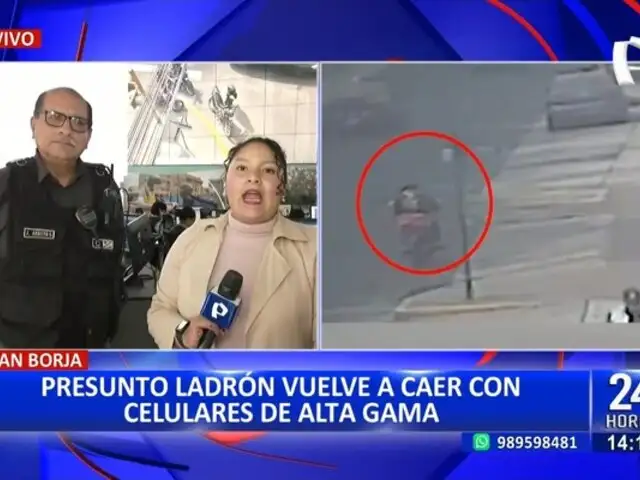 San Borja: Presunto ladrón vuelve a caer con celulares de alta gama