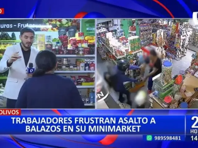 Los Olivos: Trabajadores de minimarket se enfrentan a delincuentes y frustran asalto
