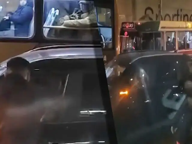 Delincuente destroza ventana de camioneta para robar en el Puente del Ejército