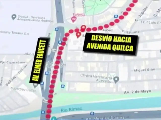 ¡A tomar precauciones! Comienzan desvíos en Av. Faucett por obras de la Línea 4 del Metro de Lima