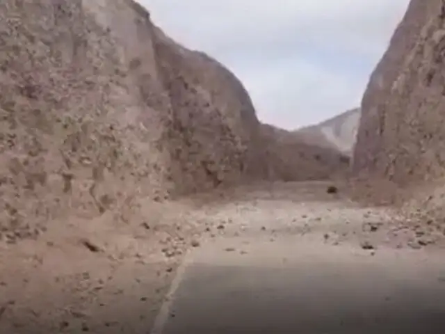 Arequipa: sismo provocó deslizamiento de rocas que afectó varios tramos de la Panamericana Sur