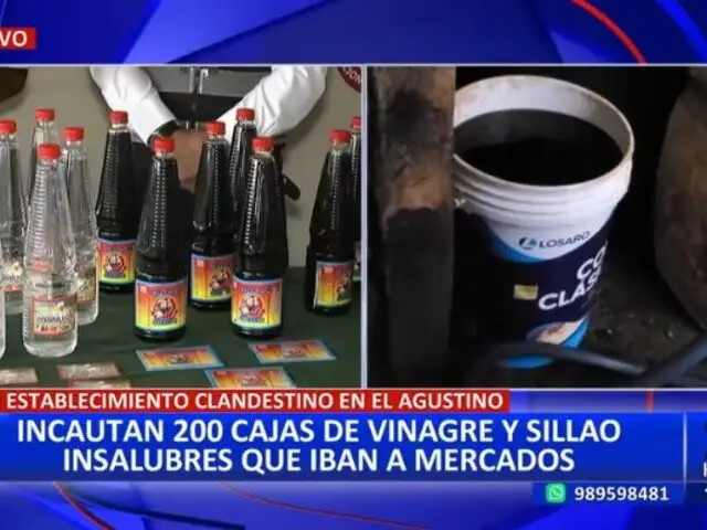 El Agustino: Incautan 200 cajas de vinagre y sillao insalubres