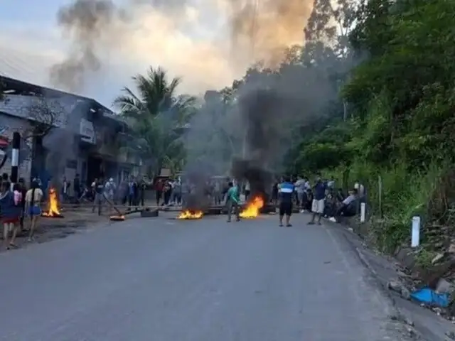 Amazonas: ciudadanos bloquean carretera por problemas con empresa de energía eléctrica
