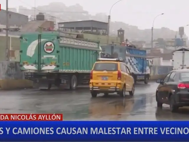 Ate: buses y camiones causan malestar en vecinos de la urbanización Valdivieso
