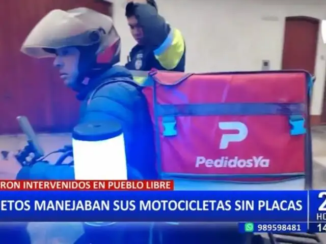Pueblo Libre: Intervienen a motorizados que circulaban con unidades sin placas