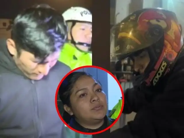 Casi la atropella: motociclista agrede a mujer policía para evitar ser intervenido en Cercado de Lima