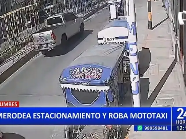 ¡Lamentable! cámara de seguridad registra robo de mototaxi en Tumbes